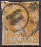 Spain 1860 Isabel II 4 Cu. Orange Edifil 52. España 1860 52 usad. Uploaded by susofe
